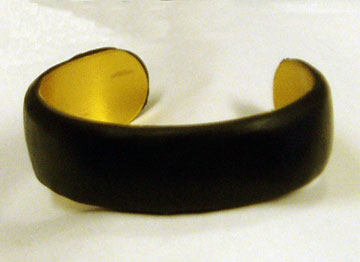 Bracelet Covered With Black Polymer Clay