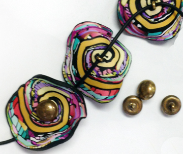 Polymer clay cane beads